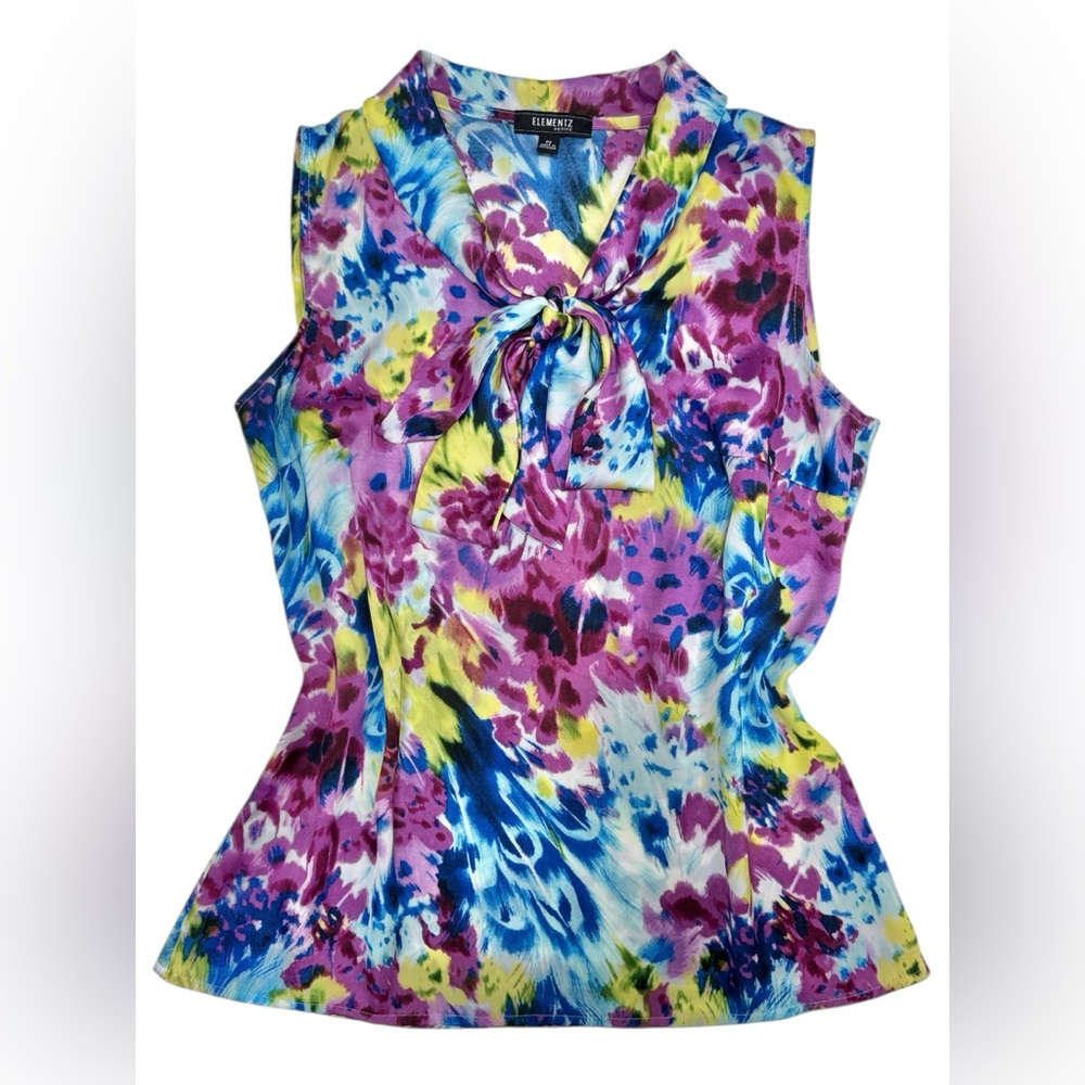 Elementz Petite Floral Satin Blouse